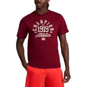 image:imageChampion Mens Classic Graphic Short Sleeve TShirt Standard Fit 2025 GraphicsPomegranate  Champion 1919