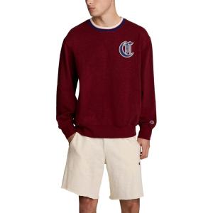 image:imageChampion Mens Indigo Dye Crewneck Sweatshirt Oversized Fit Midweight DistressedPomegranate