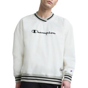 image:imageChampion Mens Lightweight VNeck Woven Pullover Script LogoUnbleached Cotton