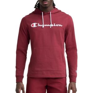 image:imageChampion Mens Long Sleeve Tshirt Hoodie Retired ColorsPomegranate  Classic Script Logo