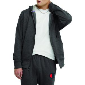 image:imageChampion mens Zipup Hoodie Comfortable Zipup Hoodie Sweatshirt for Men Reg Or Big amp TallGranite Heather  C Logo