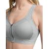 image:imageChampion Womens Sports Bra Motion Control Zip Highimpact Sports Bra Wirefree Bra for WomenOxford Gray Heather