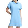 image:imageChampion Womens Off the Court Short Sleeve Polo Dress with PipingPlacid Blue