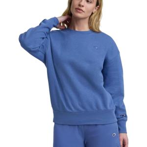 image:imageChampion Womens Crewneck Fleece Sweatshirt Loose Fit Midweight C Logo Available in Regular and PlusCoastal Fjord