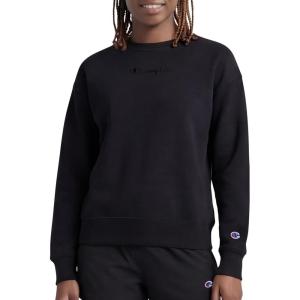image:imageChampion Womens Sweatshirt Fleece Crewneck Sweatshirt Warm Sweatshirt for Women Plus Size AvailableBlack  Tonal Script Logo