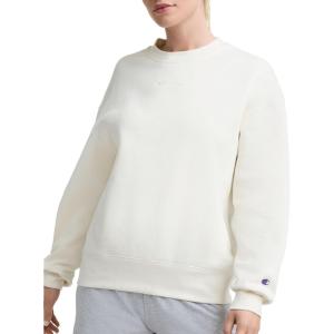 image:imageChampion Womens Sweatshirt Fleece Crewneck Sweatshirt Warm Sweatshirt for Women Plus Size AvailableUnbleached Cotton  Tonal Script Logo