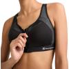image:imageChampion Womens Sports Bra Motion Control FrontZip HighImpact Maximum Support Breathable MoistureWickingBlack