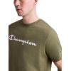 image:imageChampion Mens Classic Script Graphic Short Sleeve TShirt Standard Fit Tonal Logo Available in Regular and Big amp TallBurnt Olive
