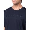 image:imageChampion Mens Classic Script Graphic Short Sleeve TShirt Standard Fit Tonal Logo Available in Regular and Big amp TallNavy  Tonal Script Logo