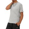 image:imageChampion Mens Classic Script Graphic Short Sleeve TShirt Standard Fit Tonal Logo Available in Regular and Big amp TallOxford Gray Heather  Tonal Script Logo