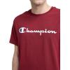 image:imageChampion Mens Classic Script Graphic Short Sleeve TShirt Standard Fit Tonal Logo Available in Regular and Big amp TallPomegranate