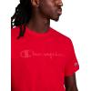 image:imageChampion Mens Classic Script Graphic Short Sleeve TShirt Standard Fit Tonal Logo Available in Regular and Big amp TallTango Red  Tonal Script Logo