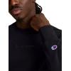 image:imageChampion Mens Crewneck Fleece Sweatshirt Standard Fit Midweight Script Logo Available in Regular and Big amp TallBlack  Tonal Script Logo