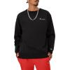 image:imageChampion Mens Crewneck Fleece Sweatshirt Standard Fit Midweight Script Logo Available in Regular and Big amp TallBlack Small  Small Script Logo