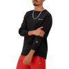image:imageChampion Mens Crewneck Fleece Sweatshirt Standard Fit Midweight Script Logo Available in Regular and Big amp TallBlack Small  Small Script Logo