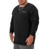 image:imageChampion Mens Crewneck Fleece Sweatshirt Standard Fit Midweight Script Logo Available in Regular and Big amp TallBlack Small  Small Script Logo