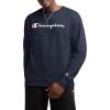 image:imageChampion Mens Crewneck Fleece Sweatshirt Standard Fit Midweight Script Logo Available in Regular and Big amp TallNavy Script