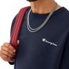 image:imageChampion Mens Crewneck Fleece Sweatshirt Standard Fit Midweight Script Logo Available in Regular and Big amp TallNavy Small  Small Script Logo