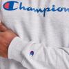 image:imageChampion Mens Crewneck Fleece Sweatshirt Standard Fit Midweight Script Logo Available in Regular and Big amp TallOxford Gray  Classic Script Logo