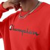 image:imageChampion Mens Crewneck Fleece Sweatshirt Standard Fit Midweight Script Logo Available in Regular and Big amp TallTeam Red Scarlet Script