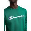 image:imageChampion Mens Crewneck Fleece Sweatshirt Standard Fit Midweight Script Logo Available in Regular and Big amp TallVerdant Green  Classic Script Logo