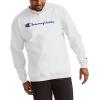 image:imageChampion Mens Crewneck Fleece Sweatshirt Standard Fit Midweight Script Logo Available in Regular and Big amp TallWhite Script