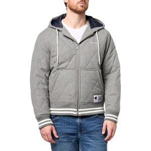 image:imageChampion Mens Diamond Quilted Varsity HoodyHeather Grey
