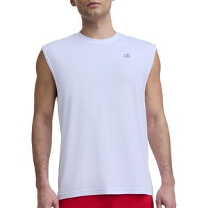 image:imageChampion Mens Performance Sport Crewneck Muscle Tee Standard Fit Lightweight BreathableBright White