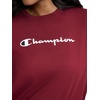 image:imageChampion Womens Classic Short Sleeve Graphic TShirt Standard Fit Script LogoCabernet