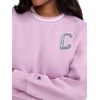 image:imageChampion Womens Crewneck With Chenille Patch Standard Fit Midweight FleeceSmoky Grape