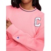 image:imageChampion Womens Crewneck With Chenille Patch Standard Fit Midweight FleeceStrawberry Pink