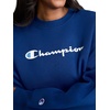 image:imageChampion Womens Powerblend Crewneckloose Fitmidweight Fleecescript LogoBlue Depths