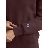image:imageChampion Womens Powerblend Fleece Crewneck Sweatshirt Tonal Script LogoBitter Chocolate