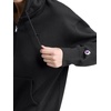 image:imageChampion Womens Powerblend Fleece Zipup Hoodiestandard Fitc LogoBlack  C Logo