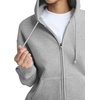 image:imageChampion Womens Powerblend Fleece Zipup Hoodiestandard Fitc LogoOxford Gray Heather  C Logo