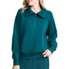 image:imageChampion Womens Quarter Zip Pullover Standard Fit Midweight Stretch FabricDeep Teal