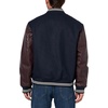 image:imageChampion Mens Letterman Varsity Bomber Jacket With Faux Leather SleevesNavy  Burgundy