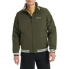image:imageChampion Mens Water Resistant Varsity Bomber Jacket With Flex Stand CollarForest Night