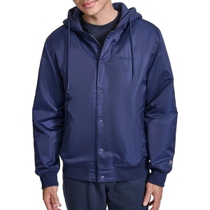 image:imageChampion Mens Hooded Varsity Bomber Jacket With Quilted LiningPeacoat
