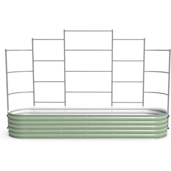 imageVego Garden 17quot Tall 10 in 1 Raised Garden Bed and 95 Long Wall Trellis for 25 x 95 Garden Beds Olive Green