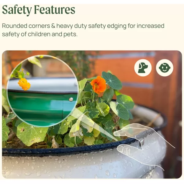 imageVego garden Cascading Raised Garden Planter Box Outdoor Metal Galvanized Gardening Bed for Vegetables Herb ampamp Flower Modern GrayBritish Green