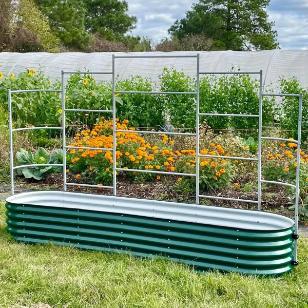imageVego garden Modular Wall Trellis System Five Section 8 Long for 20 x 80 9 in 1 Garden BedsVWTULG for UShaped Large Size