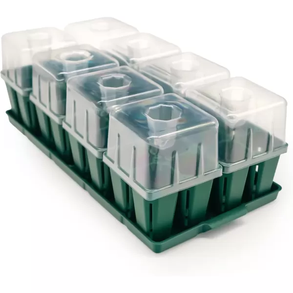 imageVego garden Seedling Suite Products 4 Pack Jumbo Seedling Trays with Seedling Tray Lids and 10quot x 10quot Bottom Watering Trays10 x 20 Bottom Tray