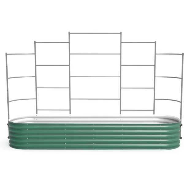 image17quot Tall 10 in 1 Raised Garden Bed and 95 Long Wall Trellis for 25 x 95 Garden Beds Pearl White