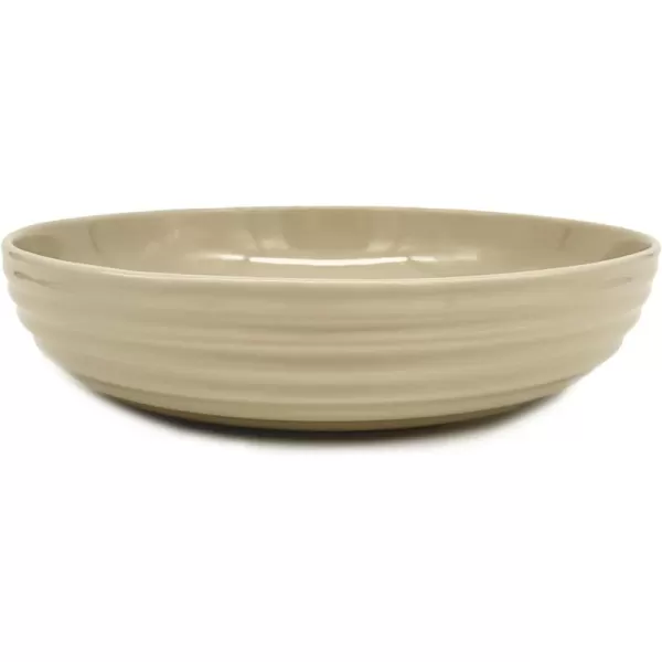 imageVego garden Salad Serving Bowl  2 Pack Olive GreenPearl White