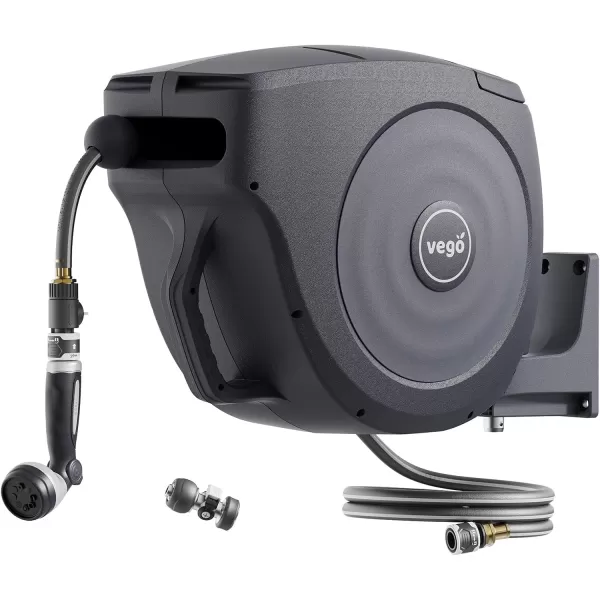 imageVego Garden Hose Reel Retractable 12quot x 130ft with Vego Garden Hose Splitter