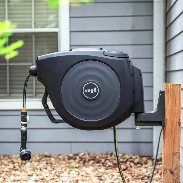 imageVego Garden Hose Reel Retractable 12quot x 130ft with Vego Garden Hose Splitter