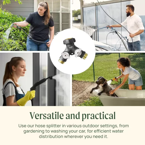 imageVego Garden Hose Reel Retractable 12quot x 130ft with Vego Garden Hose Splitter