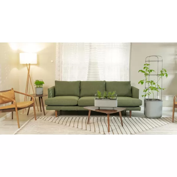 imageVego garden Tomato Planter Box with Trellis SelfWatering Rolling Raised Garden Bed for Climbing Vegetables Plants Cage  Sage GreenFog Gray