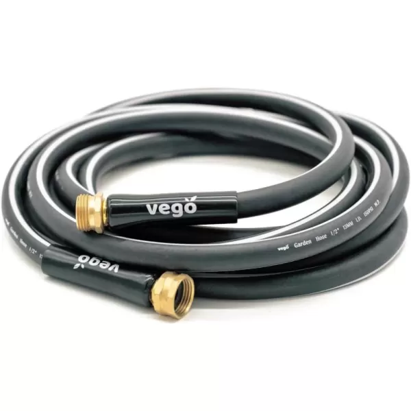 imageVego Garden Leader Hose 16ft with Brass Thread and Swivel Grip Sleeve 12quot Leader Garden Water Hose with Male to Female Fittings for Garden ampamp Yard12 16ft